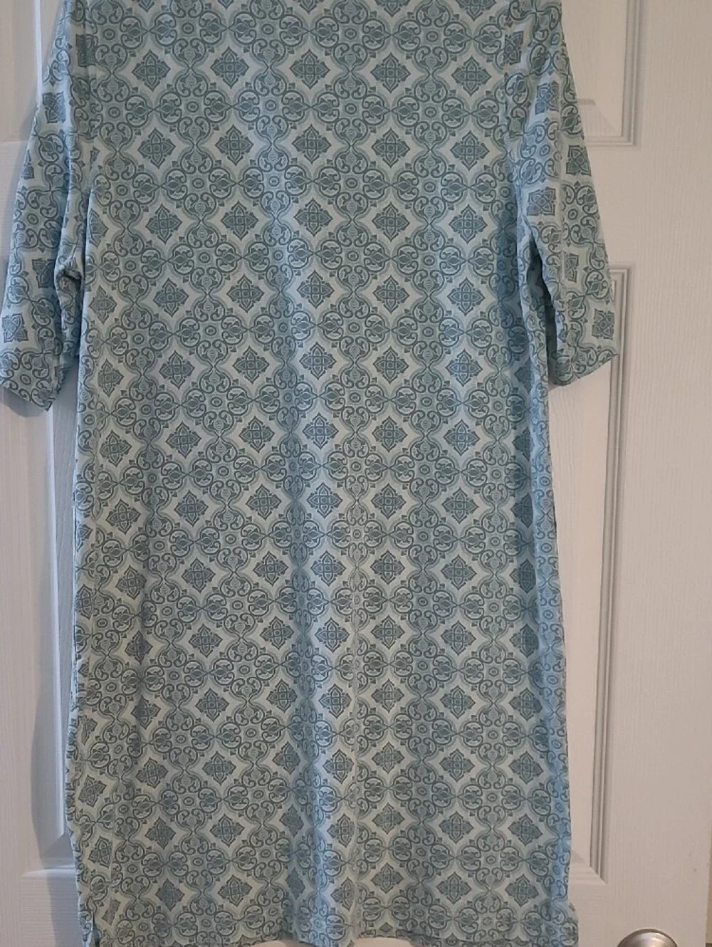 Hang Ten Light Green/Blue Patterned Midi Dress - Picture 3 of 5
